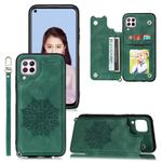 For Huawei P40 Lite Mandala Embossed PU + TPU Case with Holder & Card Slots & Photo Frame & Strap(Green)