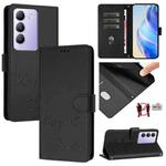 For vivo Y200E 5G Global Smile Embossing RFID Leather Phone Case(Black)