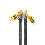 WK WDC-25 1.2m 65W USB / Type-C to Type-C / 8 Pin Converible Fast Charging Data Cable(Yellow)