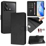 For Xiaomi Poco X6 Neo Smile Embossing RFID Leather Phone Case(Black)