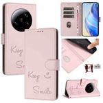 For Xiaomi 13 Ultra Smile Embossing RFID Leather Phone Case(Pink)