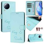 For Xiaomi Civi 3 Smile Embossing RFID Leather Phone Case(Mint Green)