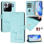 For Xiaomi 15S Pro 5G Smile Embossing RFID Leather Phone Case(Mint Green)