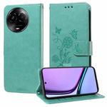 For Realme C67 5G / 11 5G Taiwan / Global Embossed Butterfly Flowers Leather Phone Case(Green)