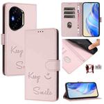 For Honor 400 Smile Embossing RFID Leather Phone Case(Pink)