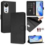 For Honor Play 60 5G Smile Embossing RFID Leather Phone Case(Black)
