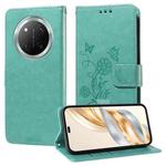 For Honor X9c / Magic7 Lite Embossed Butterfly Flowers Leather Phone Case(Green)