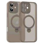 For iPhone 11 Matte Texture 360 Degree Rotary Tone Holder MagSafe Phone Case(Titanium Gold)