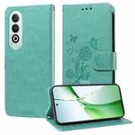 For OnePlus Nord CE 4 5G Embossed Butterfly Flowers Leather Phone Case(Green)