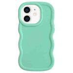 For iPhone 12 Big Wave Puff Shape TPU Phone Case(Green)