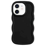 For iPhone 12 Big Wave Puff Shape TPU Phone Case(Black)