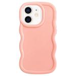 For iPhone 12 Big Wave Puff Shape TPU Phone Case(Pink)