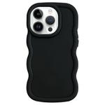 For iPhone 12 Pro Big Wave Puff Shape TPU Phone Case(Black)