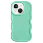 For iPhone 13 Big Wave Puff Shape TPU Phone Case(Green)