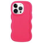 For iPhone 13 Pro Big Wave Puff Shape TPU Phone Case(Rose Red)