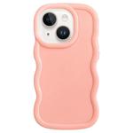 For iPhone 14 Plus Big Wave Puff Shape TPU Phone Case(Pink)