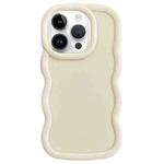 For iPhone 15 Pro Max Big Wave Puff Shape TPU Phone Case(Beige)