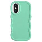 For iPhone X / XS Big Wave Puff Shape TPU Phone Case(Green)