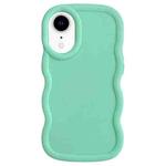 For iPhone XR Big Wave Puff Shape TPU Phone Case(Green)