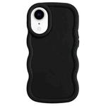 For iPhone XR Big Wave Puff Shape TPU Phone Case(Black)