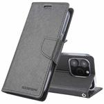 For iPhone 16 Pro GOOSPERY FANCY DIARY Cross Texture Leather Phone Case(Black)