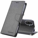 For iPhone 16 Plus GOOSPERY FANCY DIARY Cross Texture Leather Phone Case(Black)