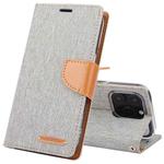 For iPhone 16 Pro GOOSPERY CANVAS DIARY Fabric Texture Flip Leather Phone Case(Grey)