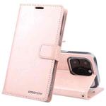 For iPhone 16 Pro Max GOOSPERY BLUE MOON Crazy Horse Texture Leather Phone Case(Rose Gold)