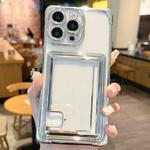 For iPhone 13 Pro Max Electroplating Card Slot TPU Phone Case(Silver)