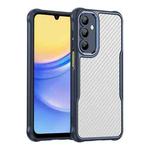 For Samsung Galaxy A16 5G Carbon Fiber Texture Translucent Phone Case(Blue)