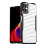 For Samsung Galaxy A06 5G Carbon Fiber Texture Translucent Phone Case(Black)