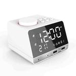 K11 LED Bluetooth 4.2 Speaker Alarm Clock Music Display Radio, Plug Type:EU Plug(White)