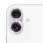 For iPhone 16 / 16 Plus 9H Point Drill Camera Lens Protector Ring(Purple)