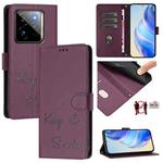 For Realme GT 7 Pro 5G Smile Embossing RFID Leather Phone Case(Violet)