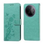 For vivo Y39 5G / Y300i Embossed Butterfly Flowers Leather Phone Case(Green)