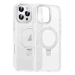 For iPhone 16 Pro Skin Feel MagSafe Magnetic Holder Phone Case(Transparent)