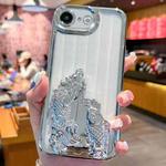 For iPhone 7 / 8 / SE 2020 2022 Electroplated Carp Leaping Dragon Gate Pattern TPU Phone Case(Silver)