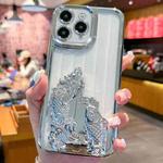 For iPhone 11 Pro Max Electroplated Carp Leaping Dragon Gate Pattern TPU Phone Case(Silver)