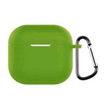 For AirPods 4 Silicone Earphone Protective Case with Hook(Grass Green)