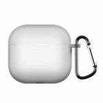 For AirPods 4 Silicone Earphone Protective Case with Hook(Transparent)