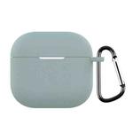 For AirPods 4 Silicone Earphone Protective Case with Hook(Azure)