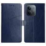 For Redmi 15C 4G 171.5mm / Poco C85 4G Y-shaped Pattern Flip Leather Phone Case(Blue)