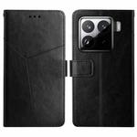 For Xiaomi 15 Y-shaped Pattern Flip Leather Phone Case(Black)