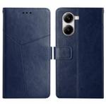 For Xiaomi Poco X7 Pro Y-shaped Pattern Flip Leather Phone Case(Blue)