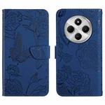 For Redmi 14C 4G Skin Feel Butterfly Embossed Flip Leather Phone Case(Blue)