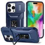 For iPhone 16 Pro Sliding Camshield Holder Phone Case(Blue)