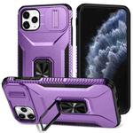 For iPhone 11 Pro Max Sliding Camshield Holder Phone Case(Purple)