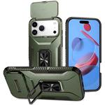 For iPhone 17 Pro Max Sliding Camshield Holder Phone Case(Alpine Green)