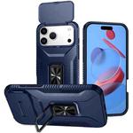 For iPhone 17 Pro Max Sliding Camshield Holder Phone Case(Blue)