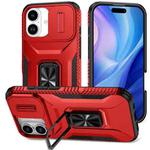 For iPhone 17 Sliding Camshield Holder Phone Case(Red)